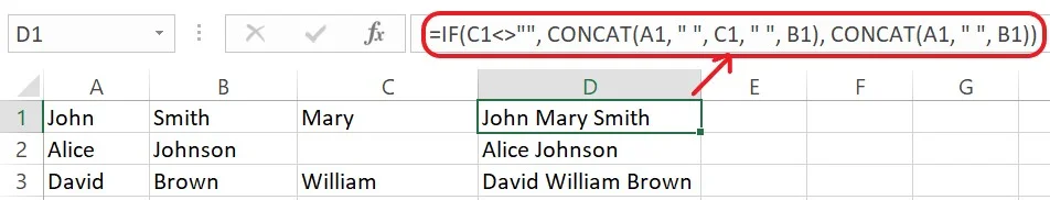Excel-CONCAT-Function-Example-2 Excel CONCAT Function Example