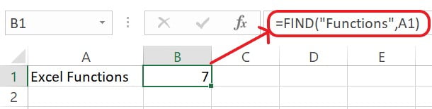 Excel Find Function Example