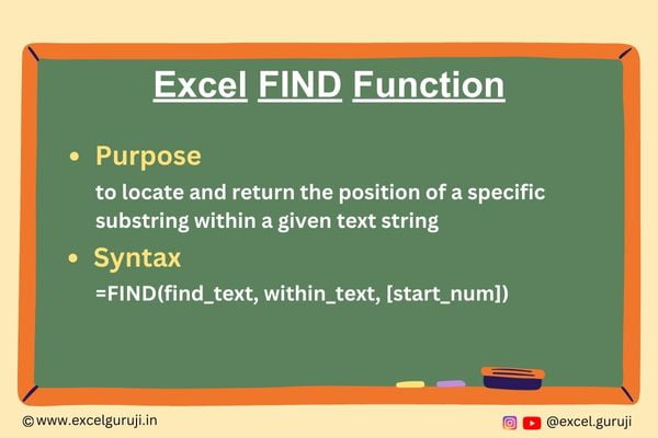 Excel FIND Function