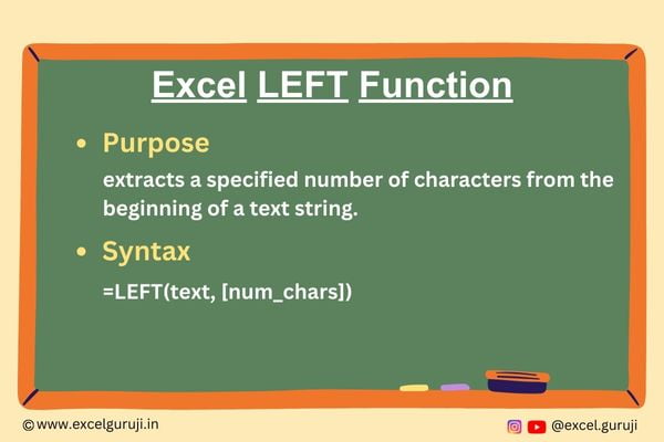 Excel LEFT Function