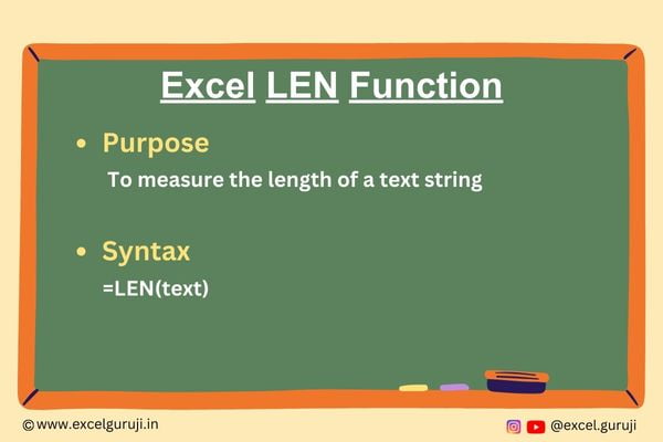 Excel LEN Function