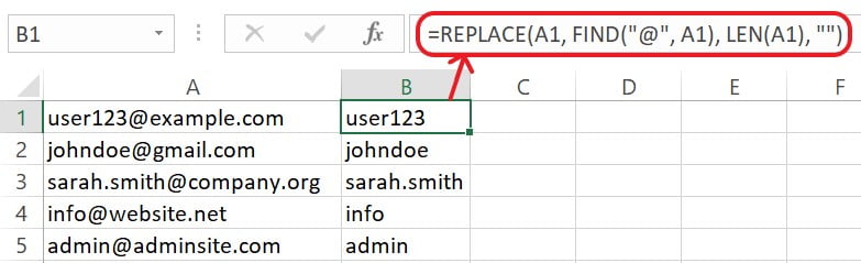 Excel Replace Function Example - 3