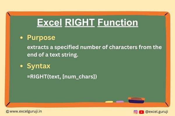 Excel Right Function