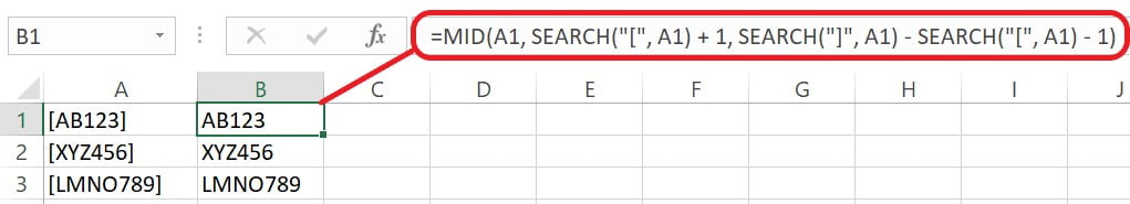 Excel Search Function Example - 3