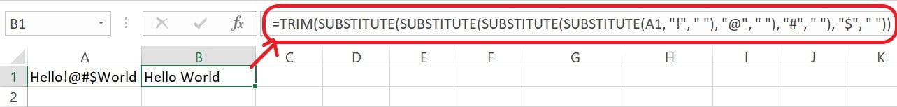 Excel SUBSTITUTE Function Example 3