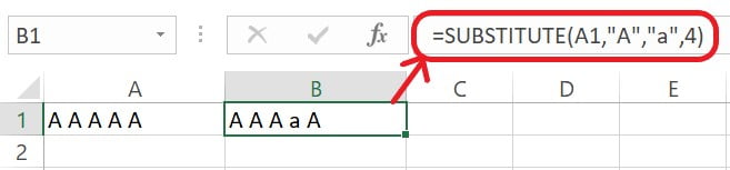 Excel SUBSTITUTE Function Example 4