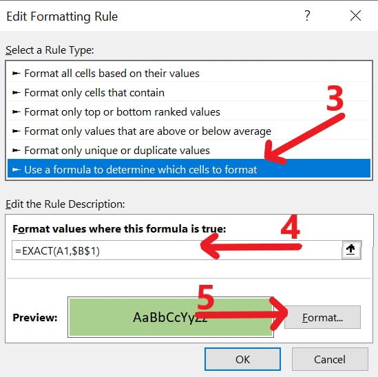 Excel EXACT Function Exact3 1