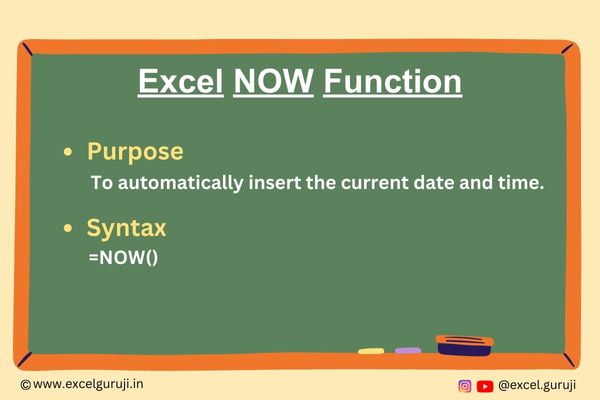 Excel-NOW-Function