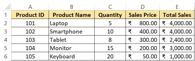 Excel Online Test 4 Q6