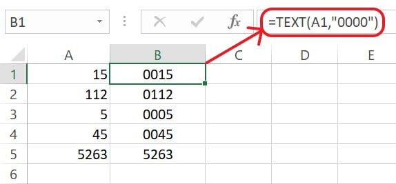 Excel TEXT Function Example 2