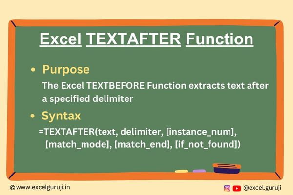 Excel TEXTAFTER Function