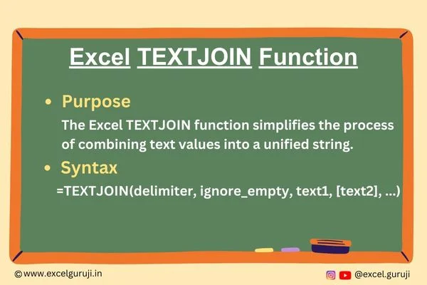 Excel-TEXTJOIN-Function Excel TEXTJOIN Function