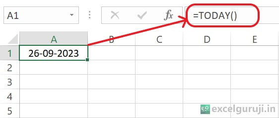 Excel-TODAY-Function-Example