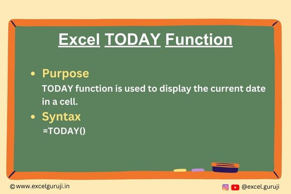 Excel-TODAY-Function