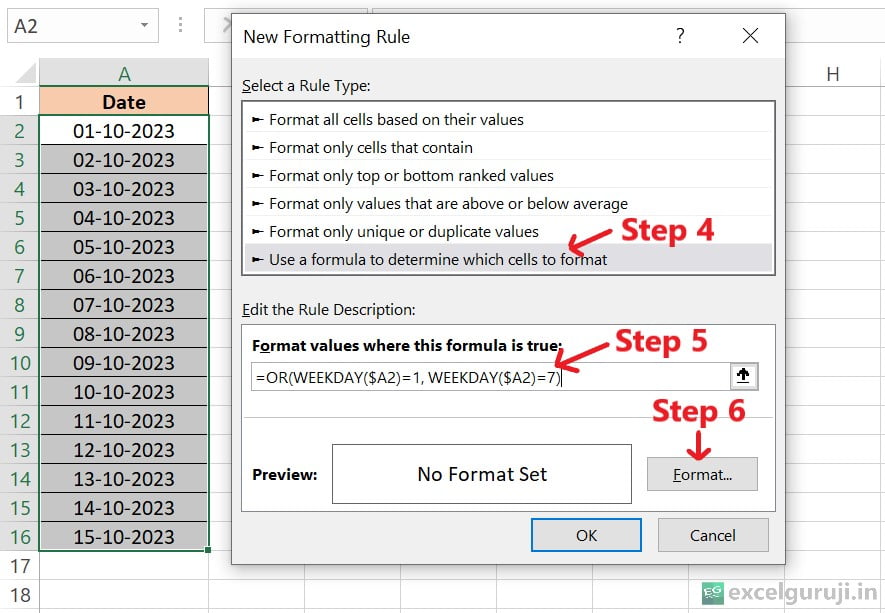 Excel-WEEKDAY-Function-Example