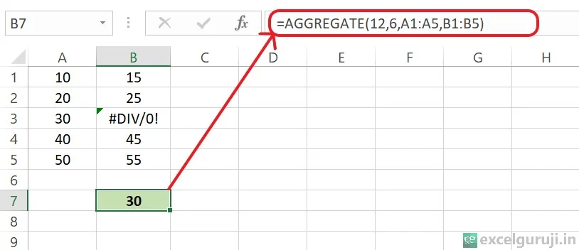 Excel-AGGREGATE-Function-Example-3 Excel-AGGREGATE-Function-Example-3