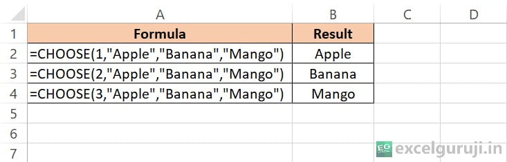 Excel-CHOOSE-Function-Example