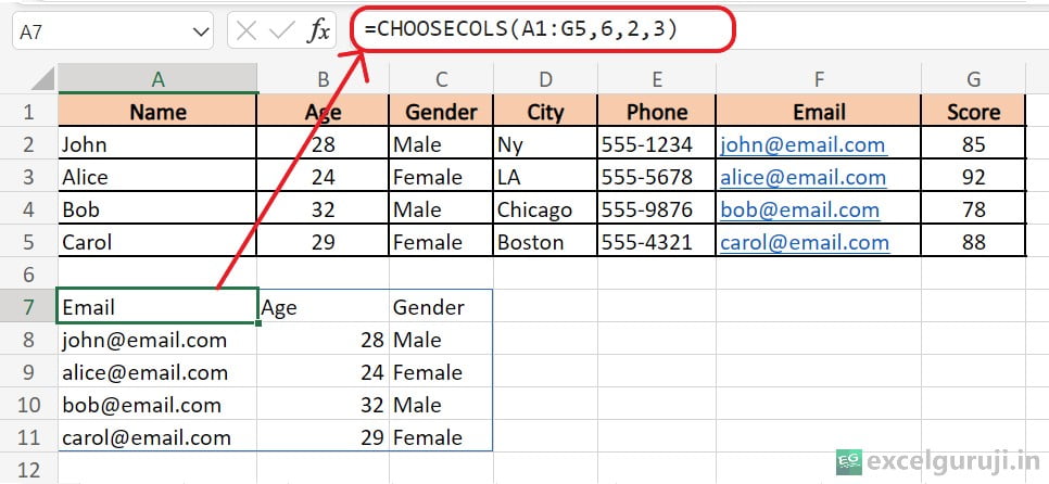 Excel-CHOOSECOLS-Function-Example-14