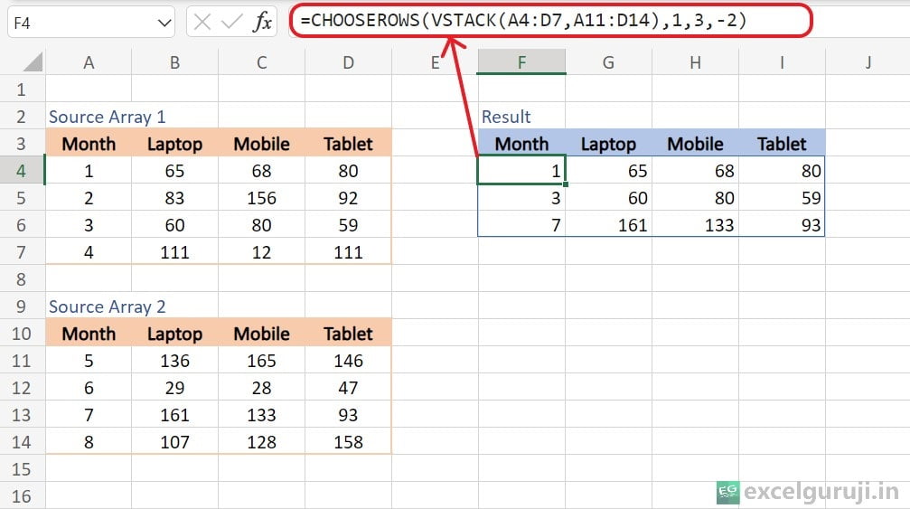 Excel-CHOOSEROWS-Function-Example-16