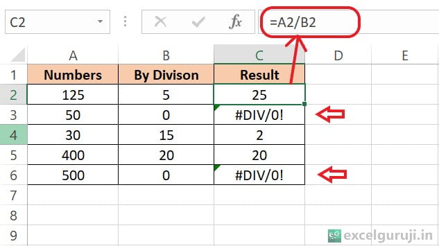 Excel IFERROR Function Example 1