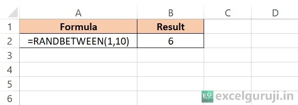 Excel-RANDBETWEEN-Function-Example Excel RANDBETWEEN Function