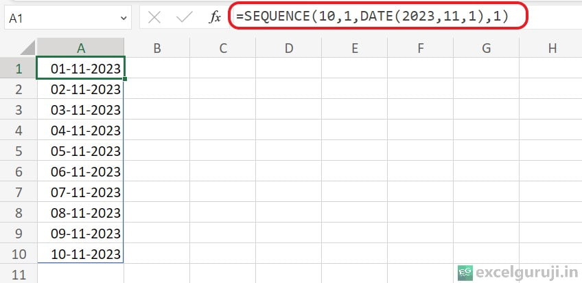 Excel-SEQUENCE-Function-Example-3