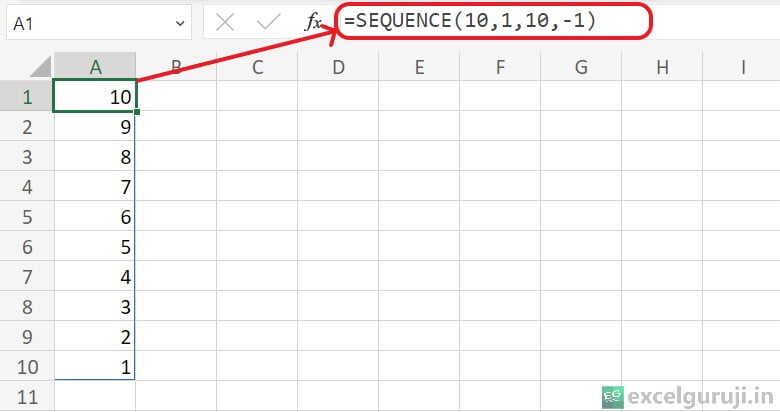 Excel-SEQUENCE-Function-Example-4