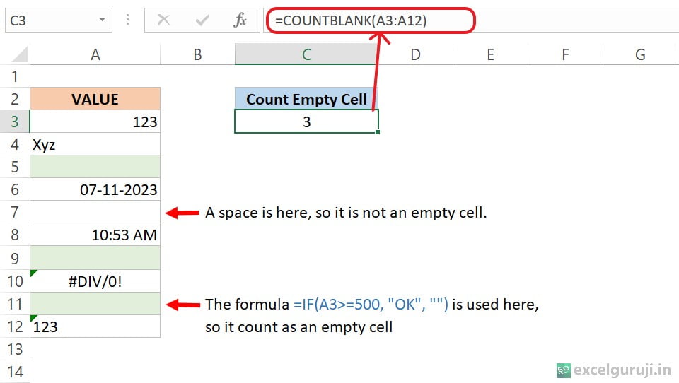 Excel-COUNTBLANK-Function-Example