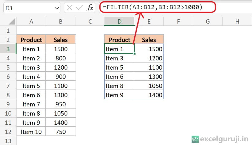 Excel-FILTER-Function-Example-1-1