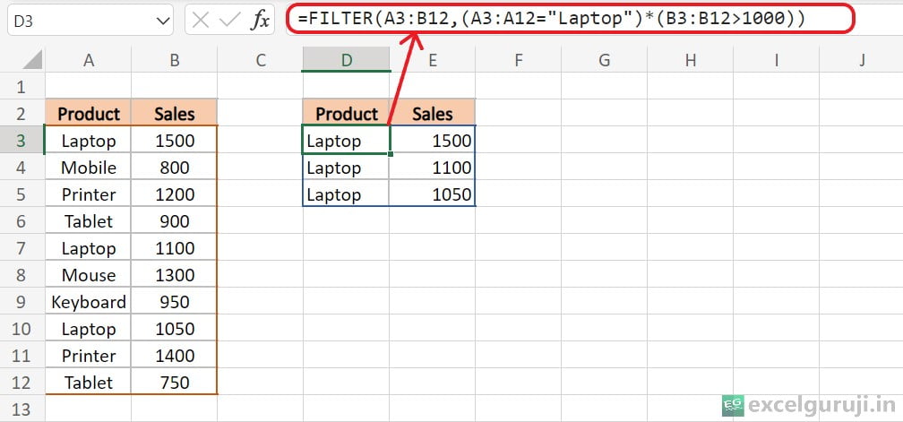 Excel-FILTER-Function-Example-2