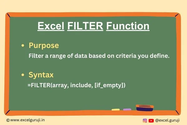 Excel FILTER Function