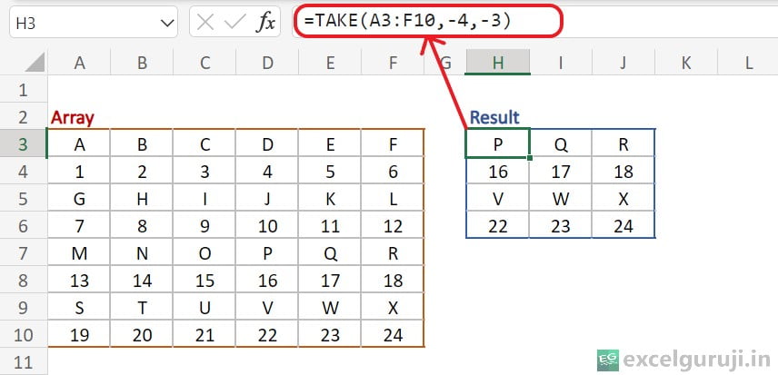 Excel-TAKE-Function-Example-4