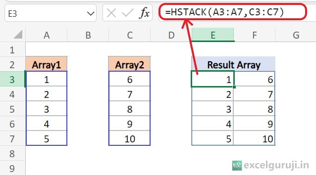 Excel-HSTACK-Function-Example-1