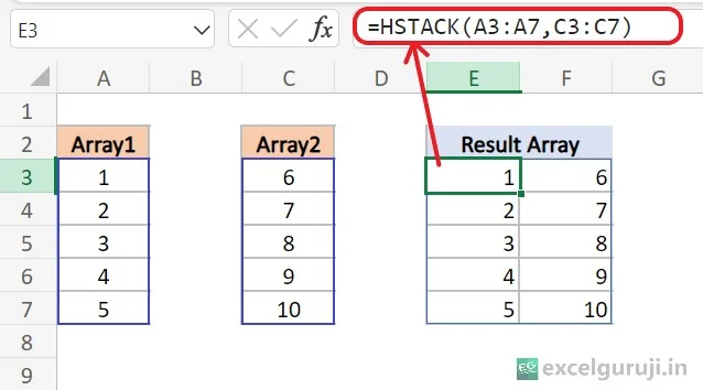 Excel-HSTACK-Function-Example-1
