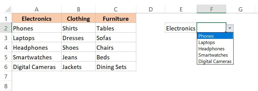 Excel INDIRECT Function Example 13