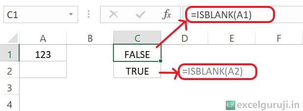 Excel-ISBLANK-Function-Example-1