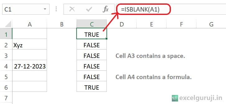 Excel-ISBLANK-Function-Example-2-1