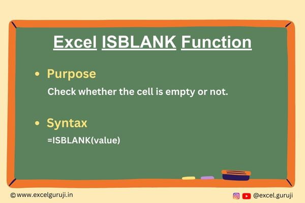 Excel-ISBLANK-Function