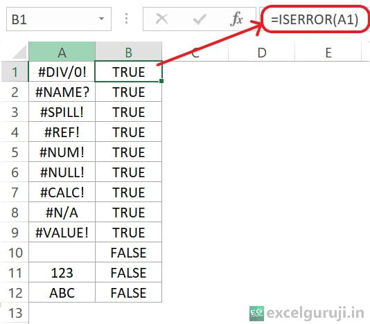 Excel-ISERROR-Function-Example-1