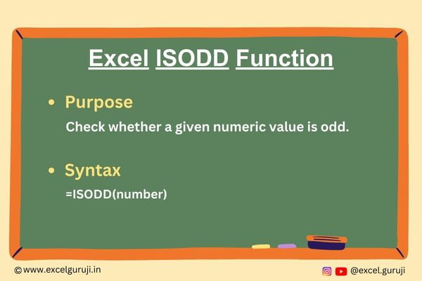 Excel-ISODD-Function