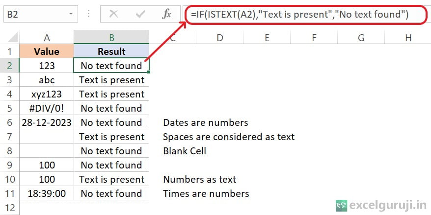 Excel-ISTEXT-Function-Example-2