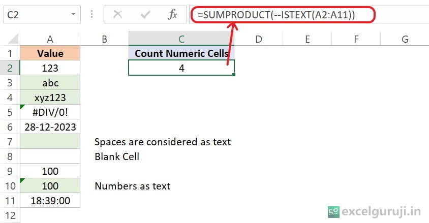 Excel-ISTEXT-Function-Example-3