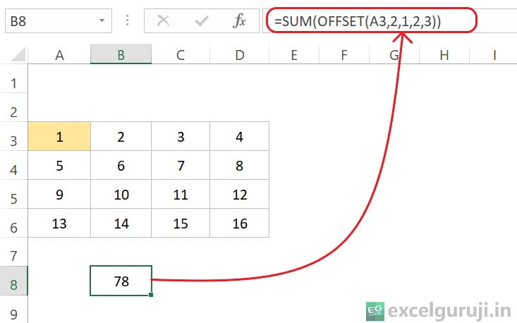 Excel-OFFSET-Function-Example-7