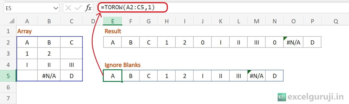 Excel-TOROW-Function-Example-2