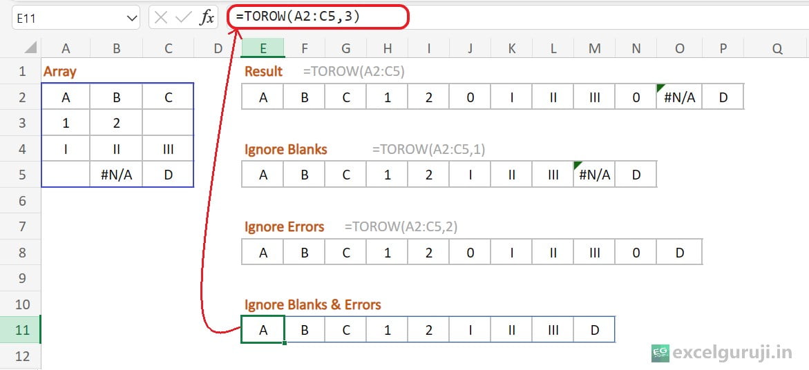 Excel-TOROW-Function-Example-4