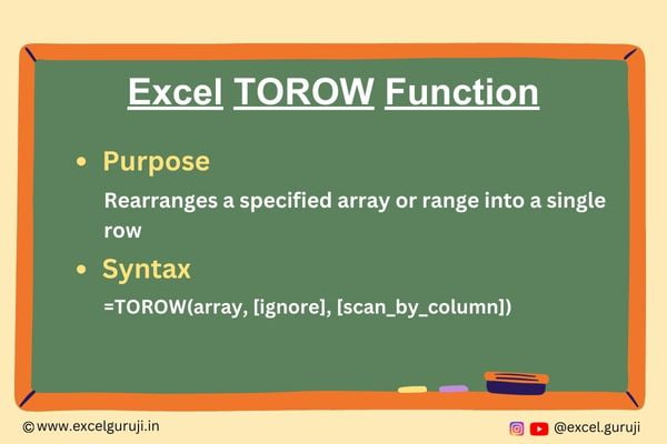 Excel-TOROW-Function