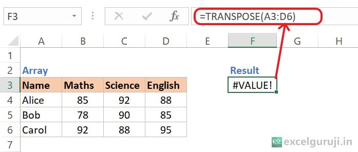 Excel-TRANSPOSE-Function-Example-2