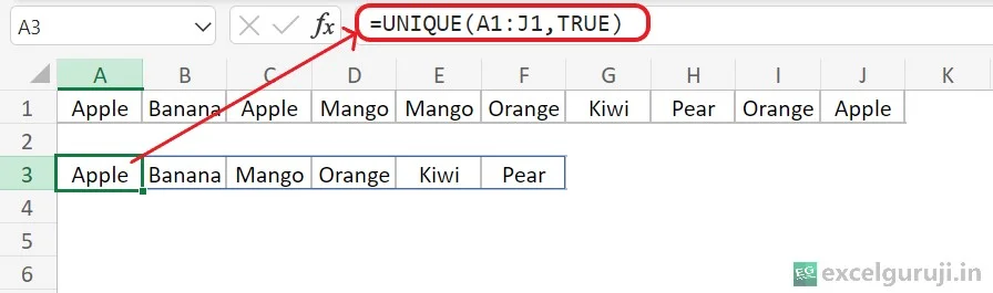 Excel-UNIQUE-Function-Example-2 Excel-UNIQUE-Function-Example-2