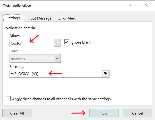 Excel ISLOGICAL Function Example 5