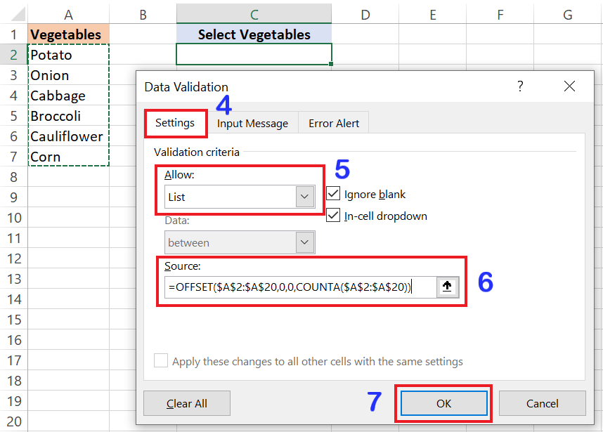 How to Create a Drop Down List in Excel Dynamic 2